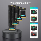 FIDECO USB 3.2 Type C NVMe SATA External M.2 SSD Docking